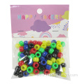 Cheap price green color pony beads bracelets diy